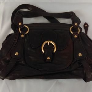 Frances Cobiasia Brown Leather Handbag - image 1